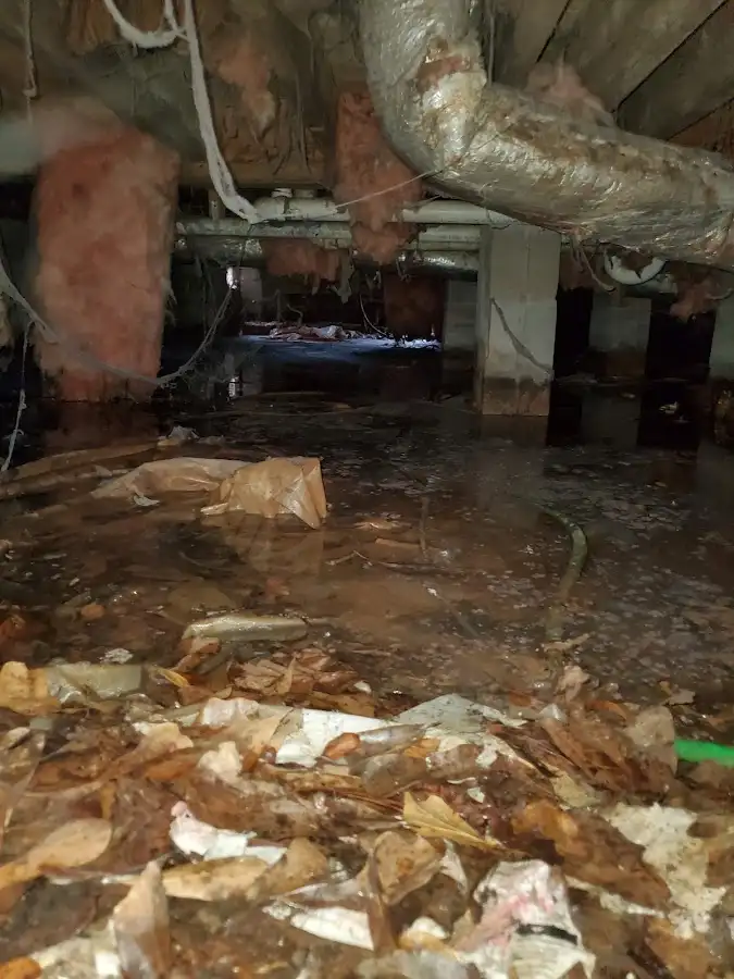 Crawl space flood assessment for Commercial Water Damage Restoration in Santa Ana